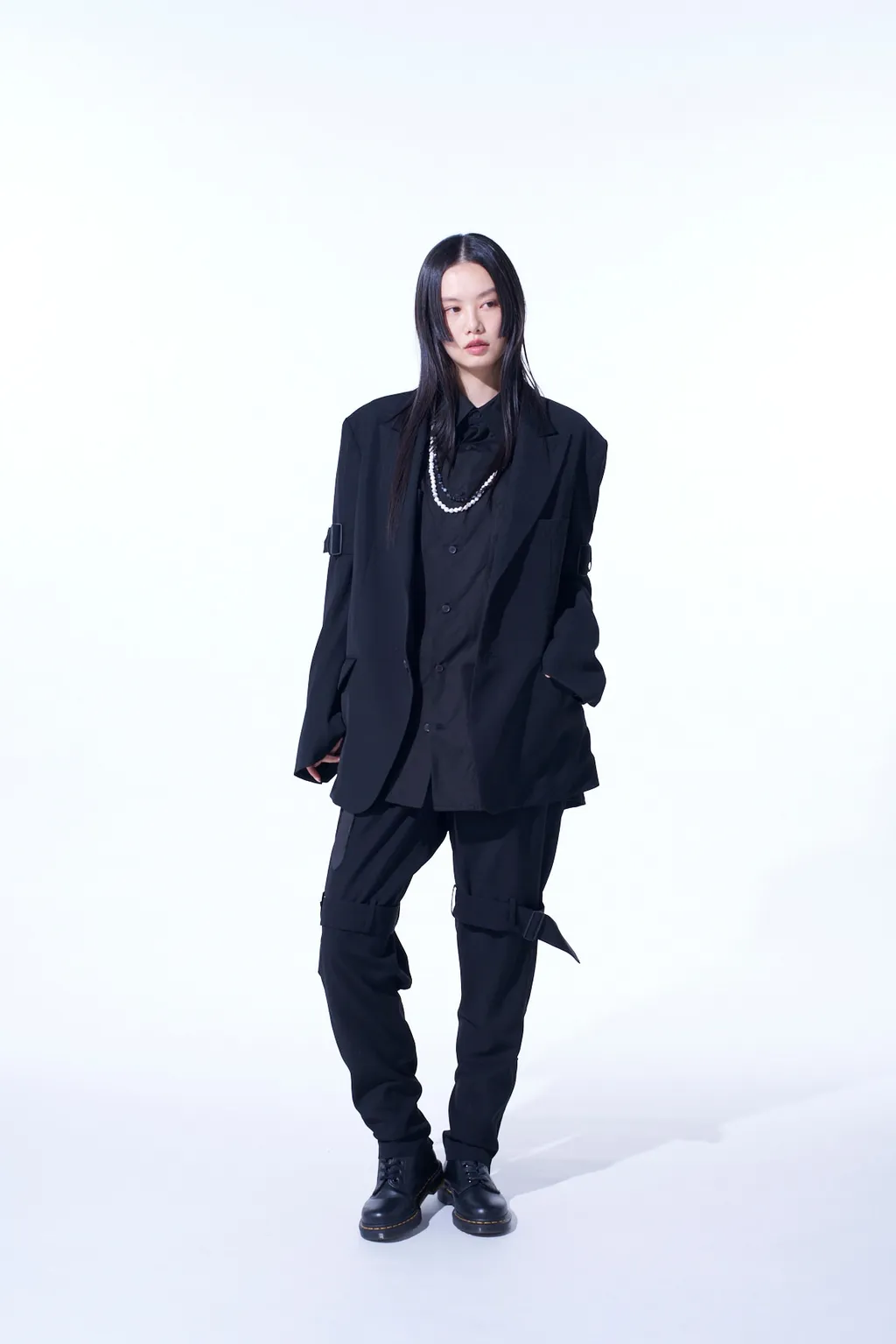 Pe/Gabardine Belted Bandage Jacket