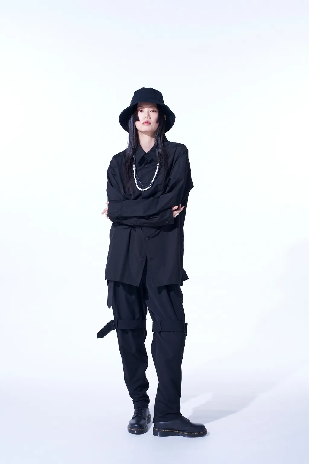 Pe/Gabardine Belted Bandage Pants
