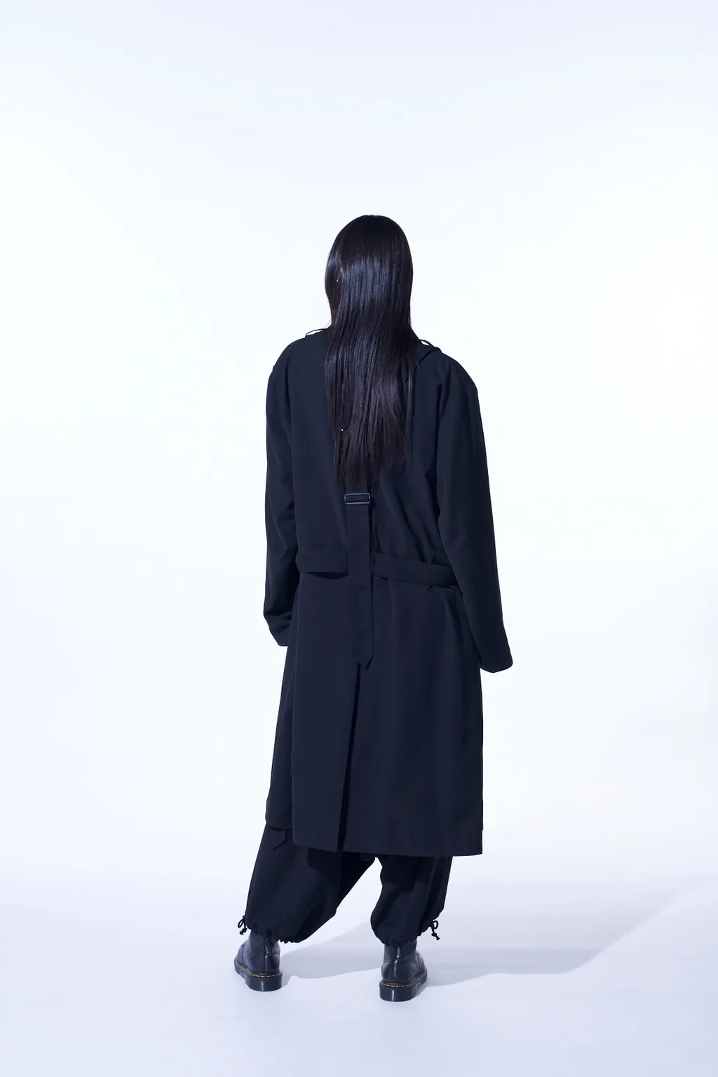 Pe/Gabardine Belted Bandage Coat