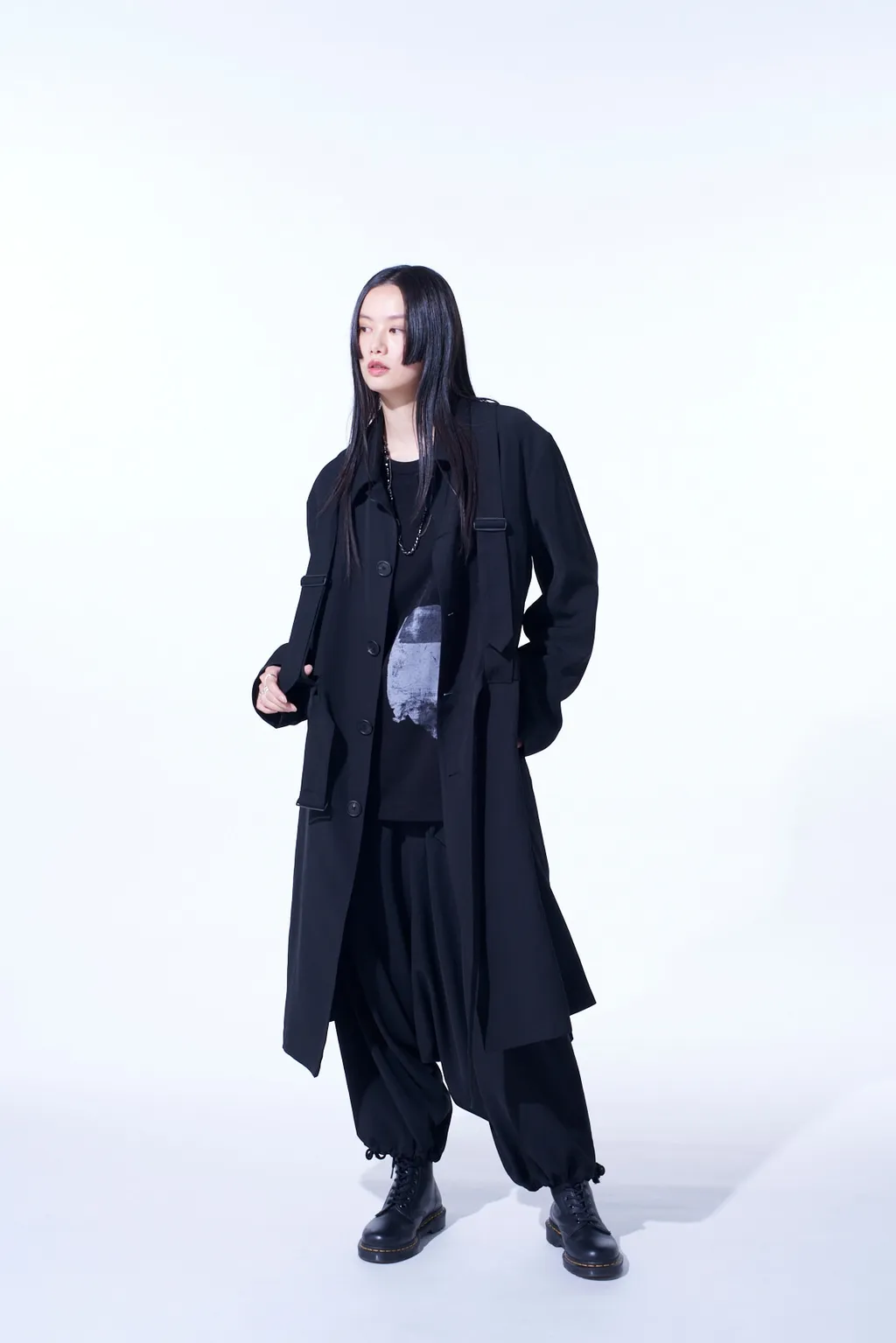 Pe/Gabardine Belted Bandage Coat