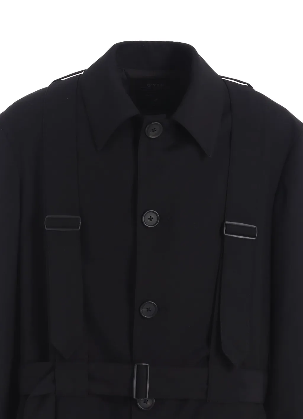 Pe/Gabardine Belted Bandage Coat