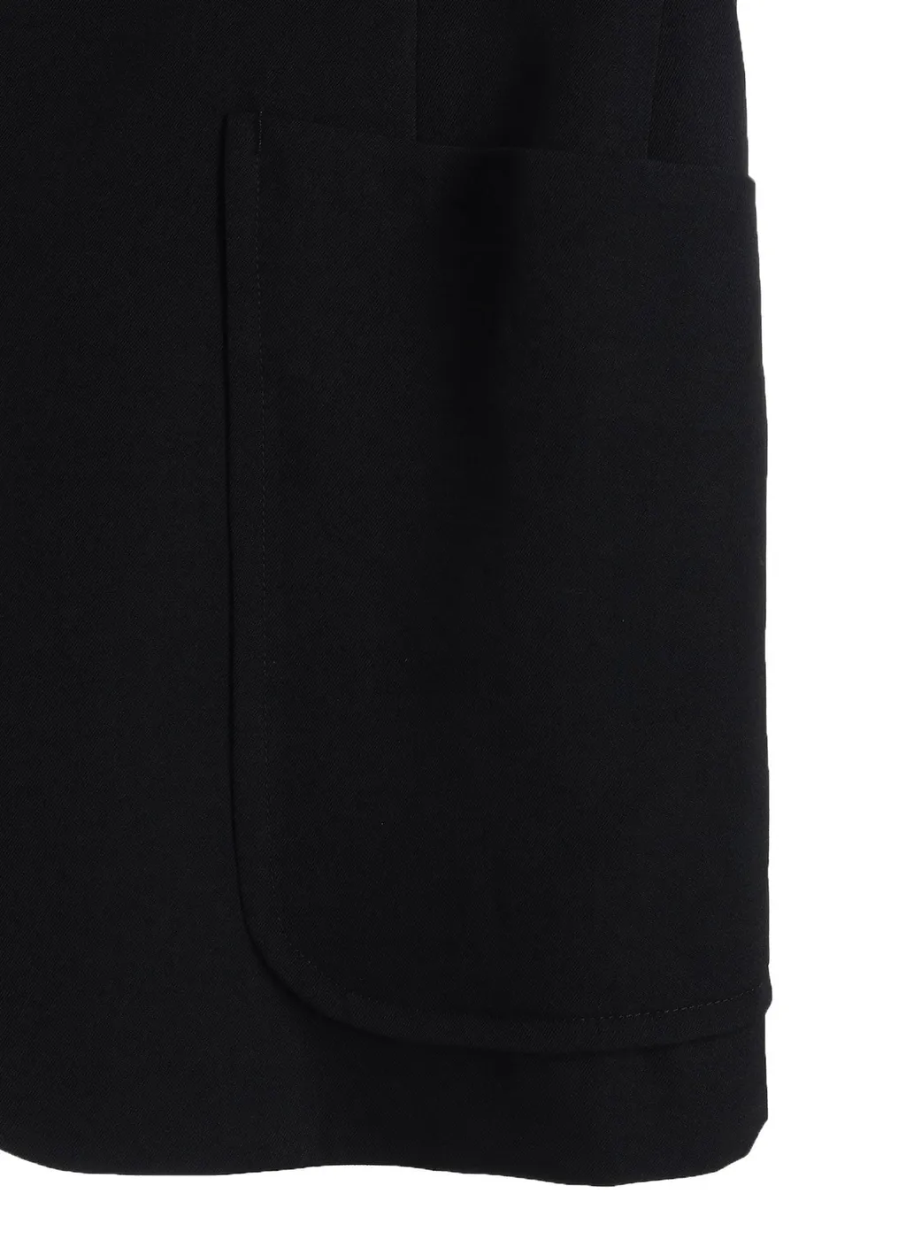 Washer Wool Gabardine Asymmetrical Pleated Jacket