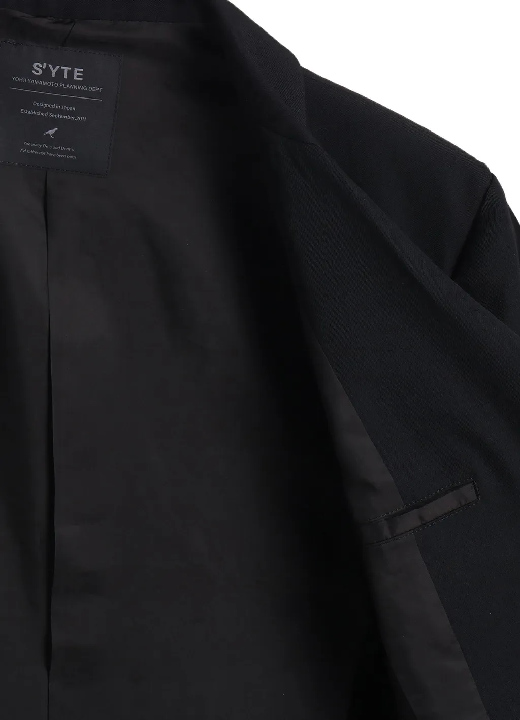 Washer Wool Gabardine Asymmetrical Pleated Jacket