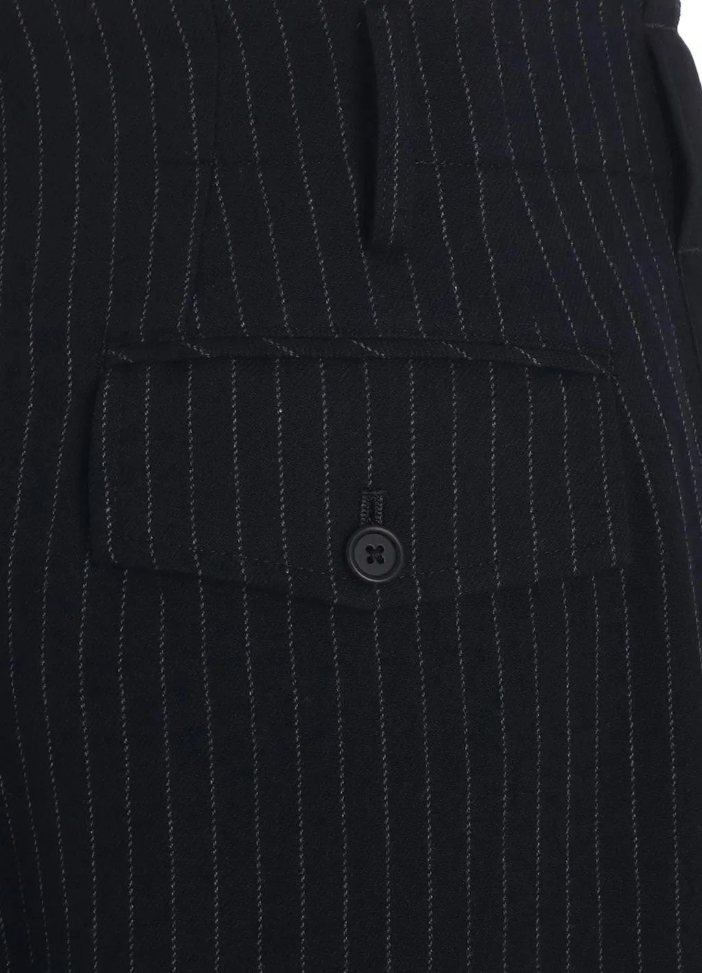 Chambray Viyella Striped Wide Trousers With Side Tape