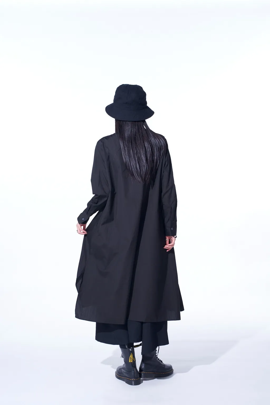 Cotton Broad Pleated Shirt Dress