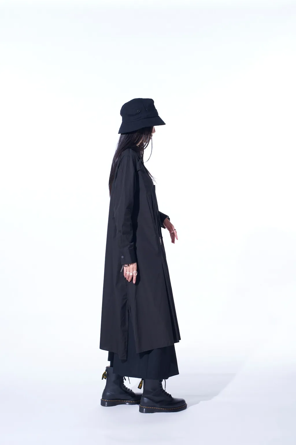 Cotton Broad Pleated Shirt Dress