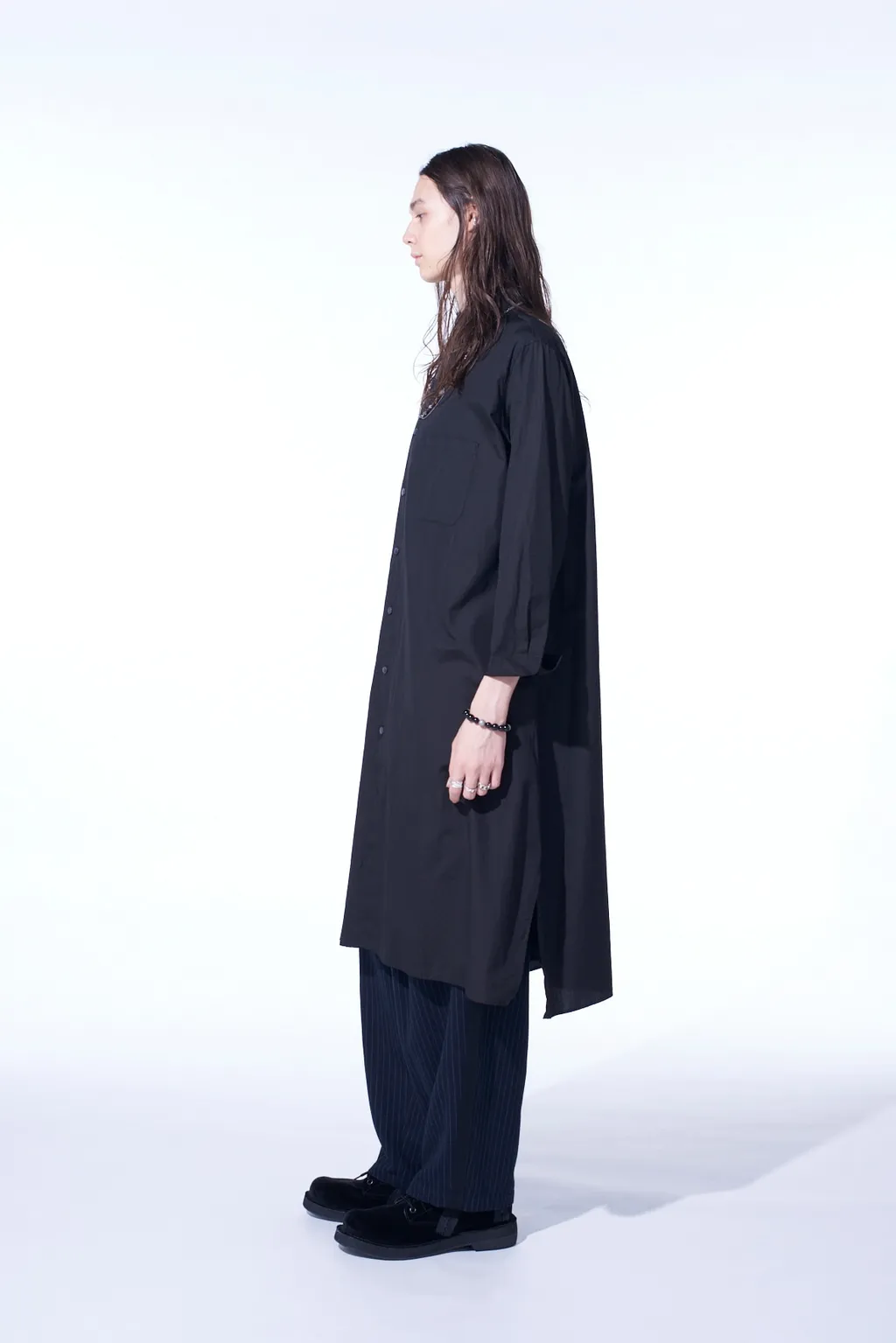 Cotton Broad Pleated Shirt Dress