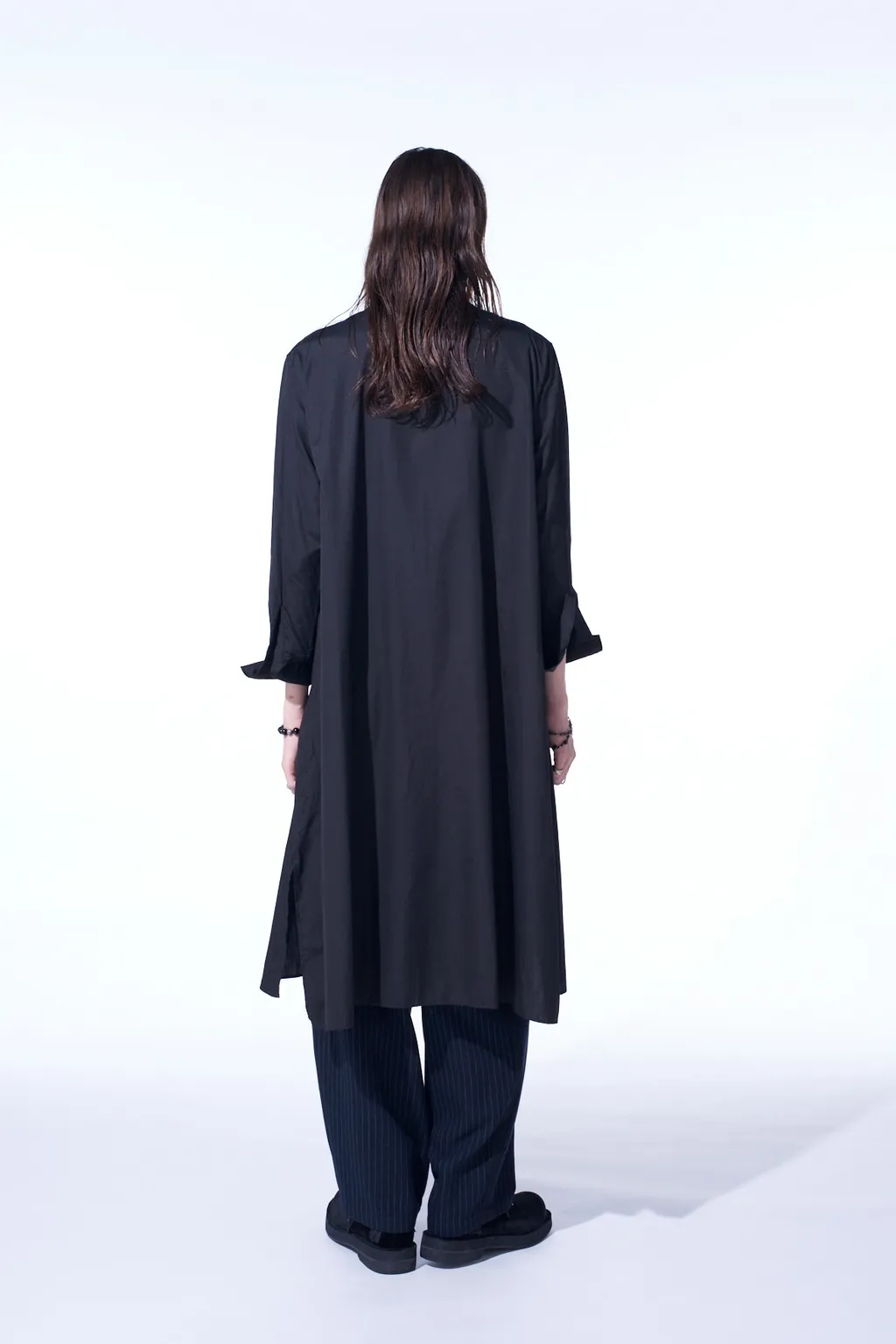 Cotton Broad Pleated Shirt Dress
