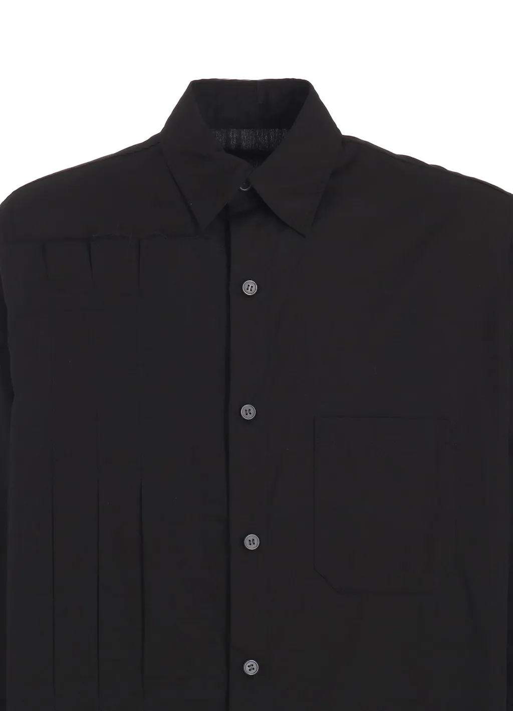 Cotton Broad Pleated Shirt Dress