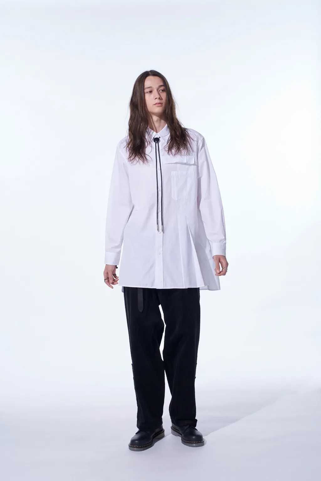 Cotton Broad Pleated Shirt