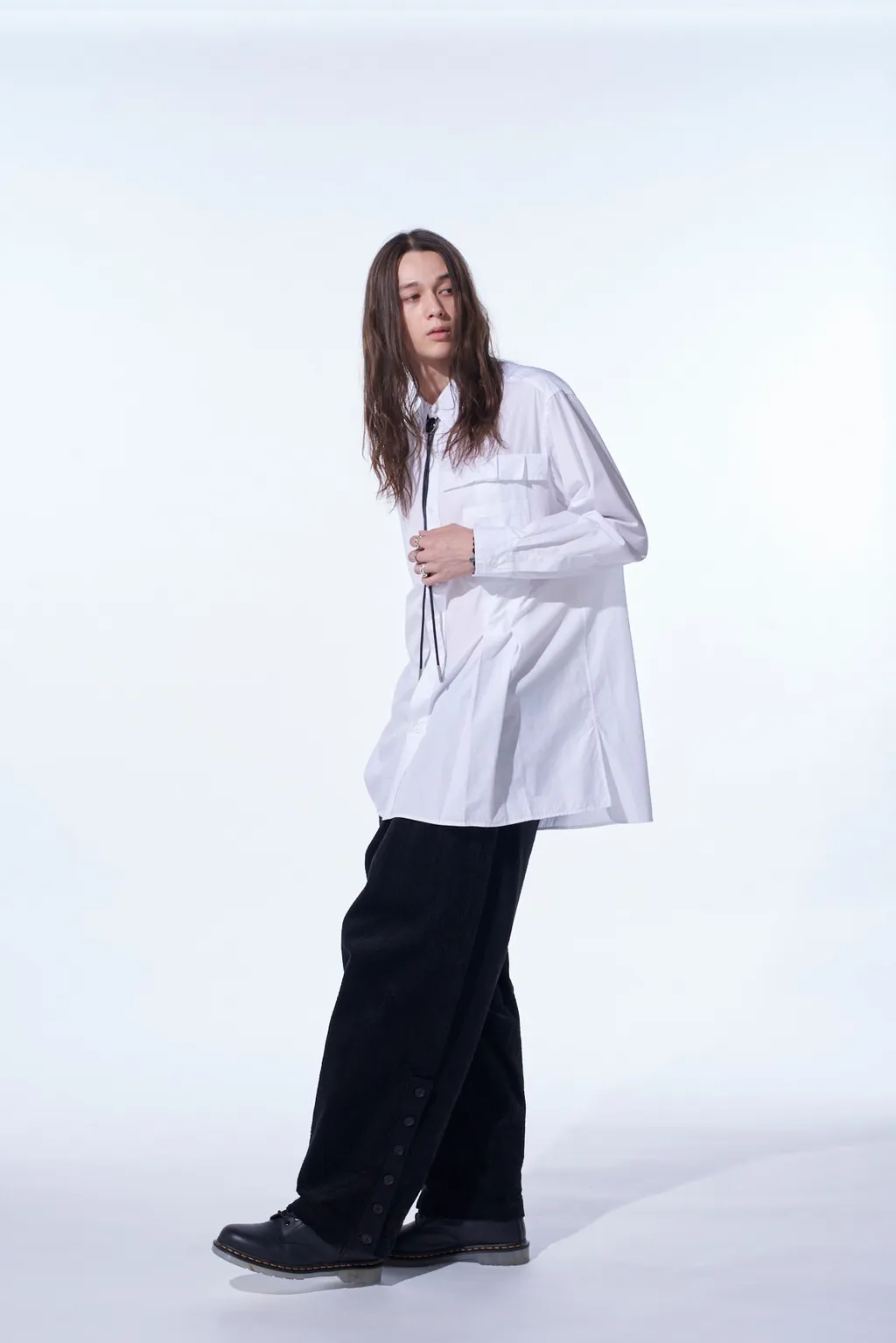 Cotton Broad Pleated Shirt