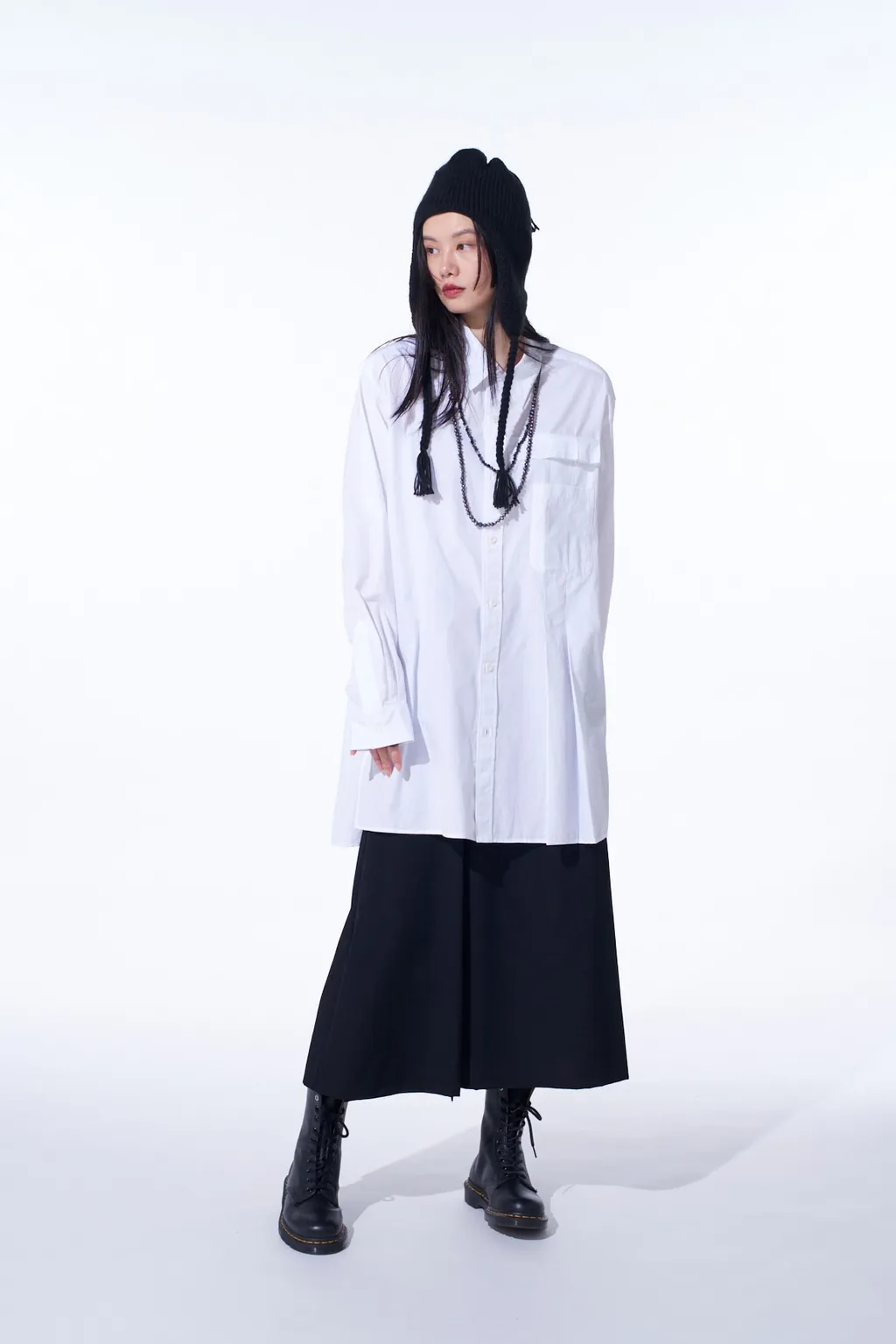Cotton Broad Pleated Shirt