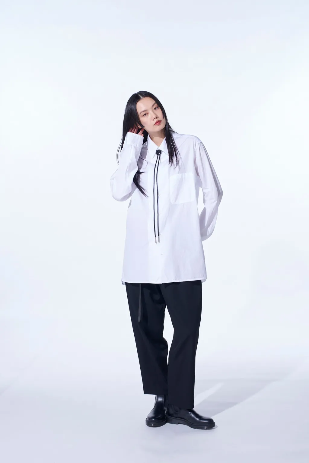 Cotton Broad Loose-Fit Regular Collar Shirt