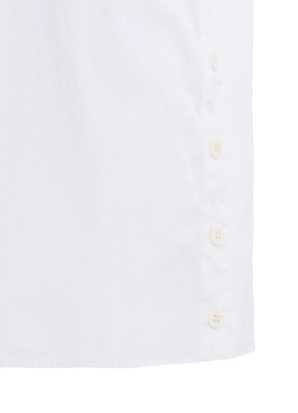 Cotton Broad Button Slits Long Shirt