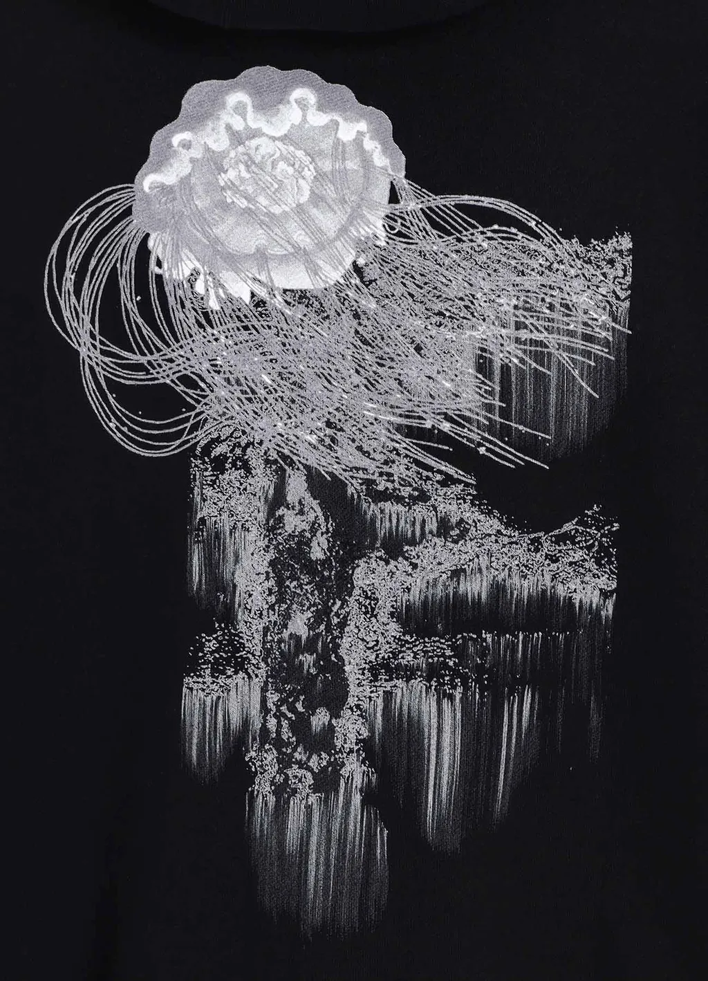 French Terry Graphic Zip-Up Hoodie Jellyfish