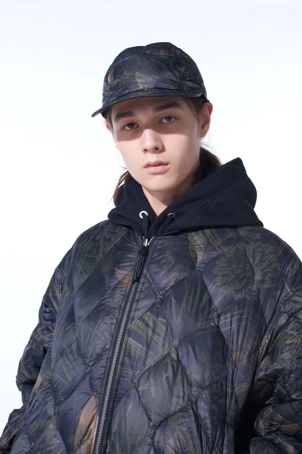 【S'yte X Taion】Dahlia Camouflage Quilted Down Jet Cap