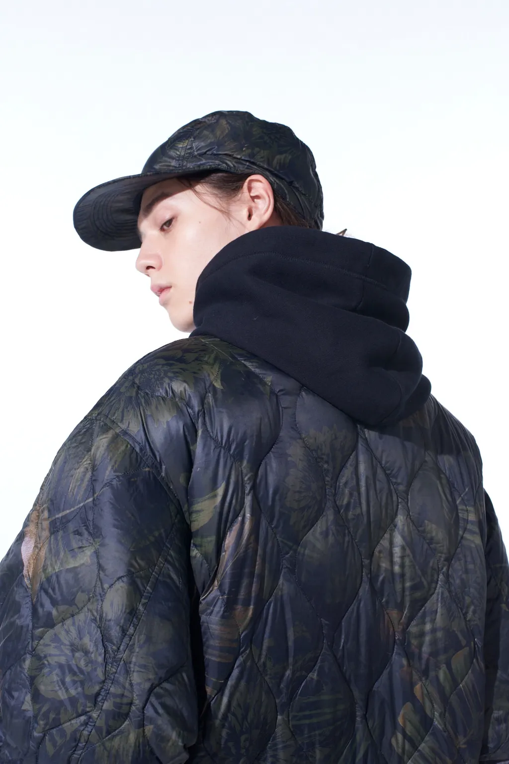 【S'yte X Taion】Dahlia Camouflage Quilted Down Jet Cap
