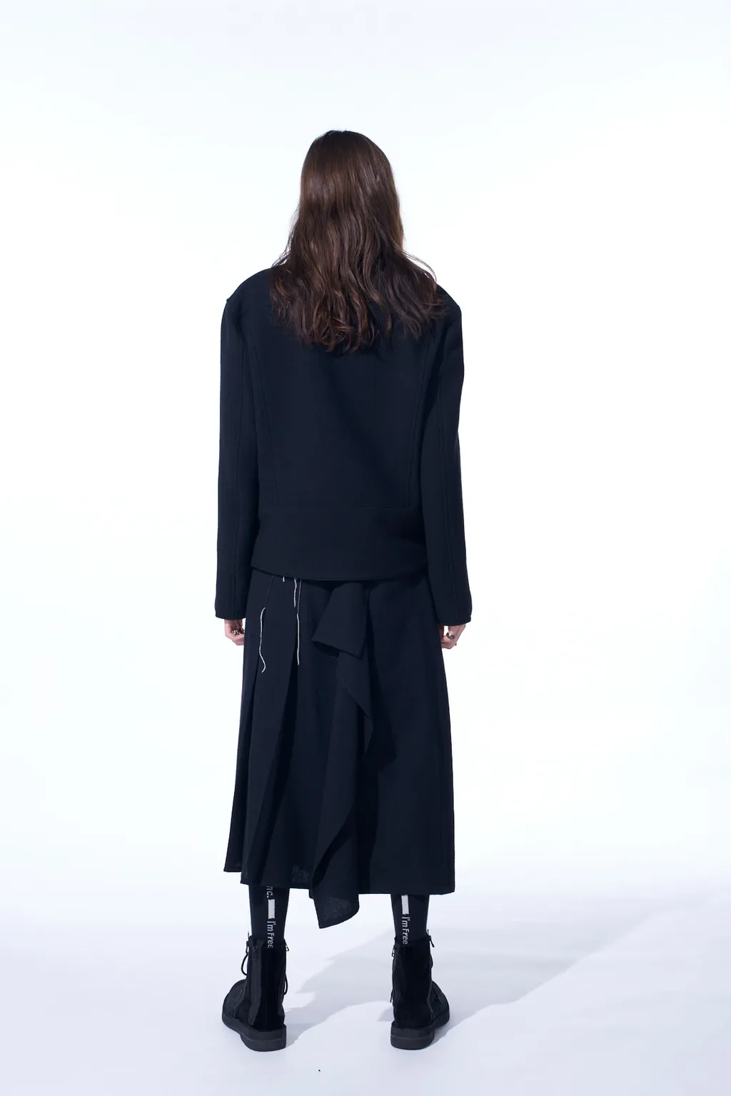 Double-Weave Melton Oversized Motorcycle Jacket