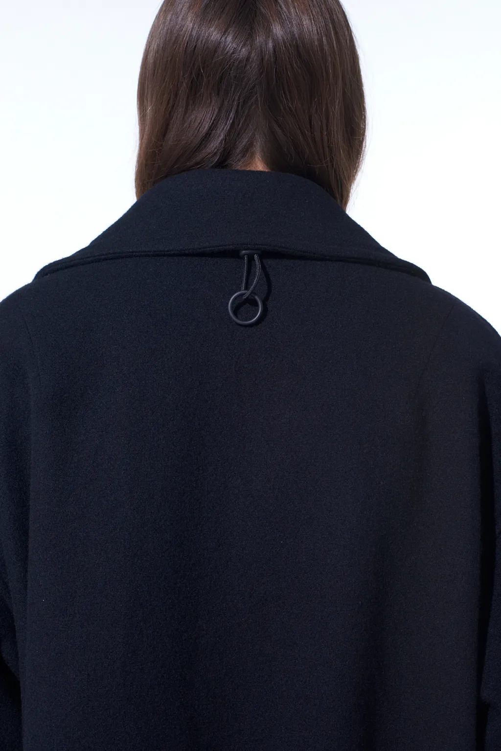 Double-Weave Melton Oversized Long Truck Top