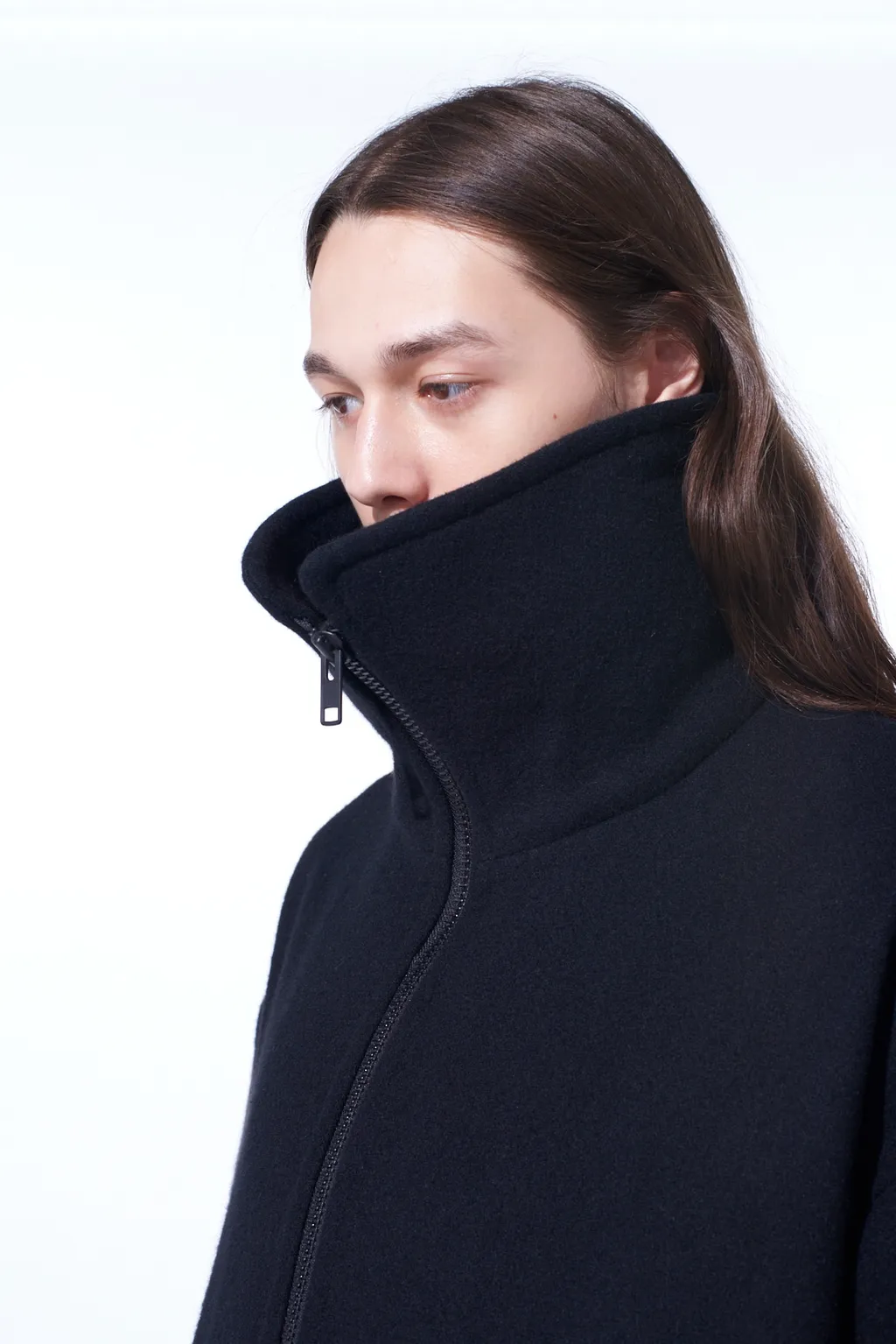 Double-Weave Melton Oversized Long Truck Top