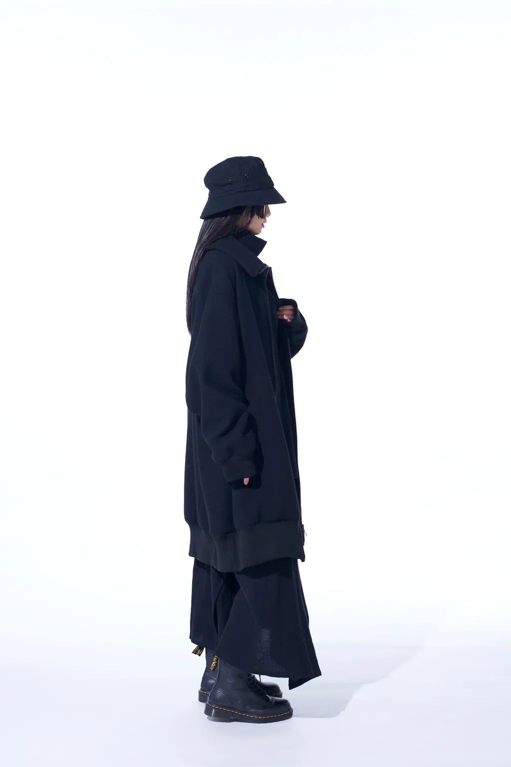 Double-Weave Melton Oversized Long Truck Top