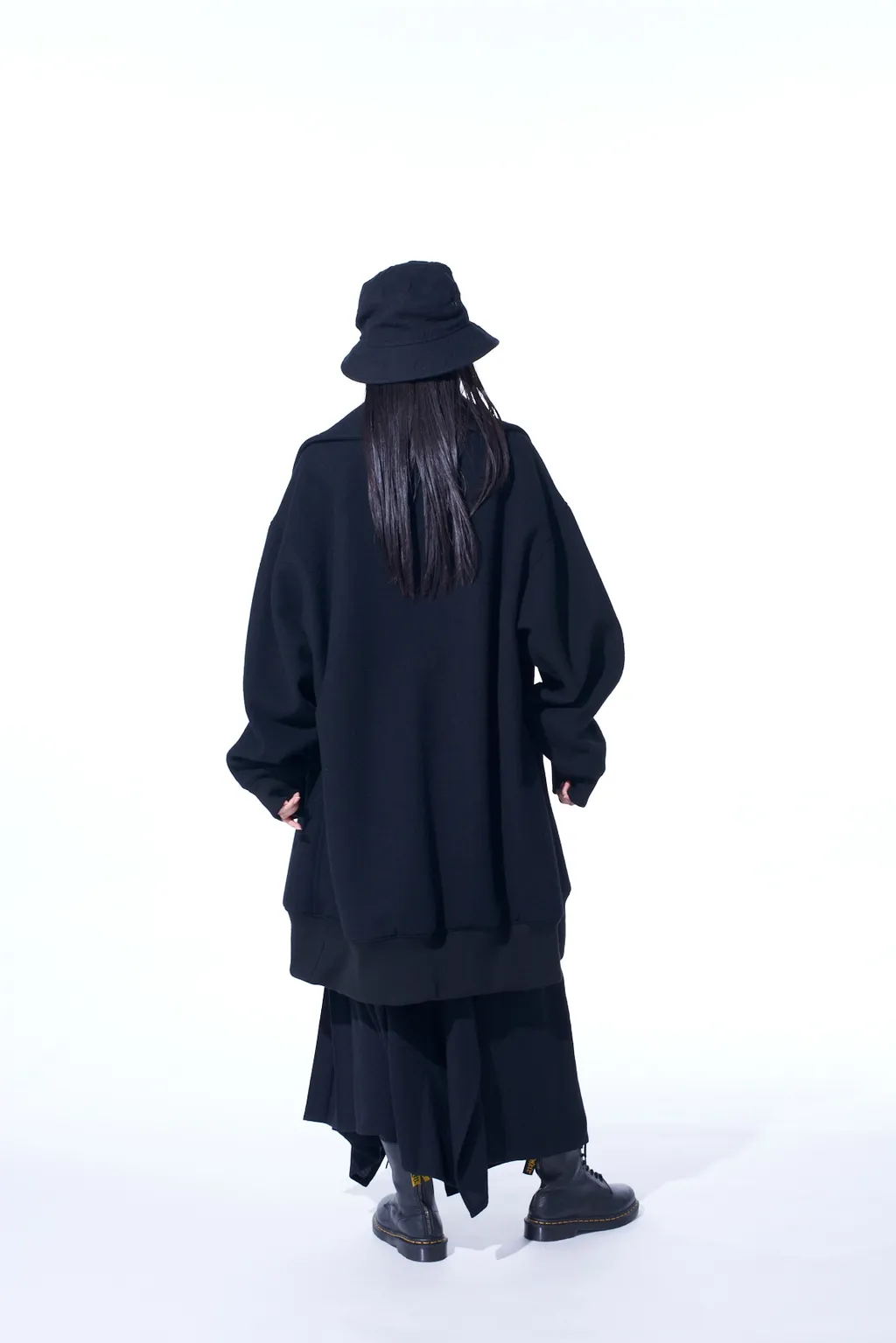 Double-Weave Melton Oversized Long Truck Top