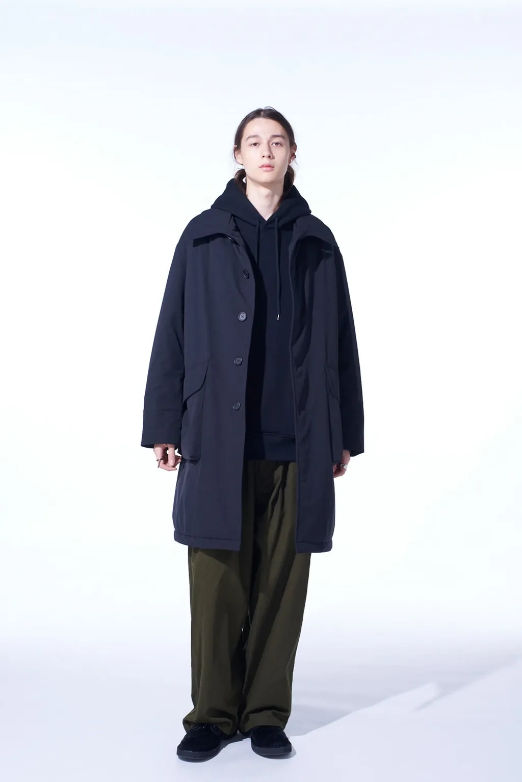 Water-Repellent Stretch Taffeta Puffer Coat