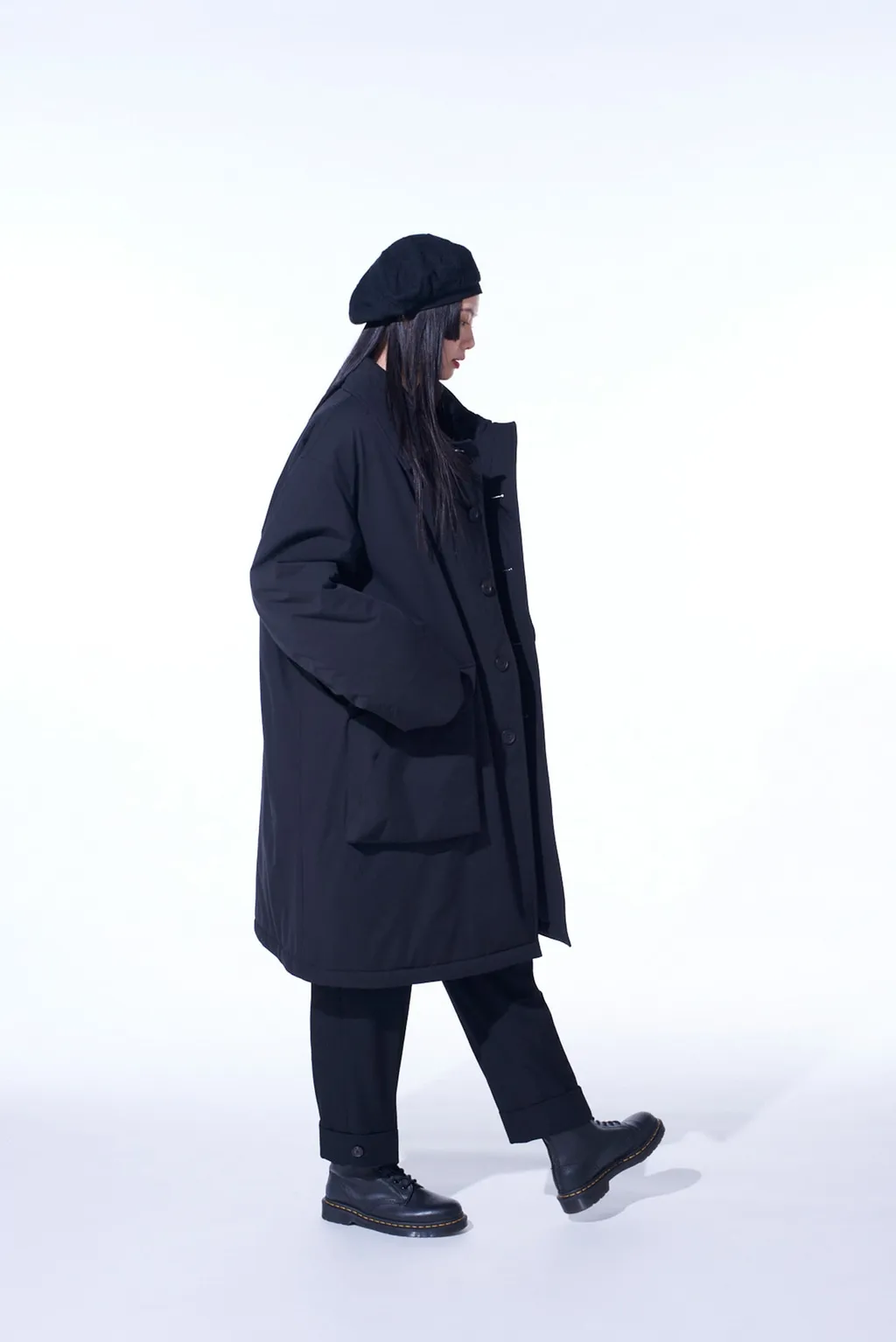 Water-Repellent Stretch Taffeta Puffer Coat