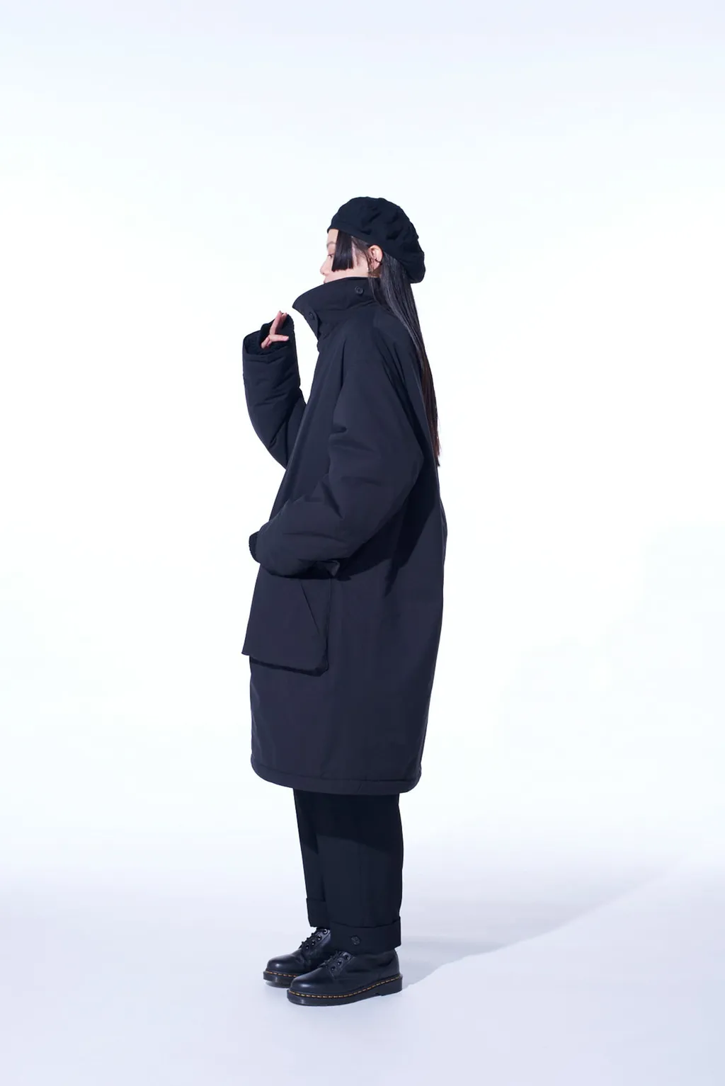 Water-Repellent Stretch Taffeta Puffer Coat