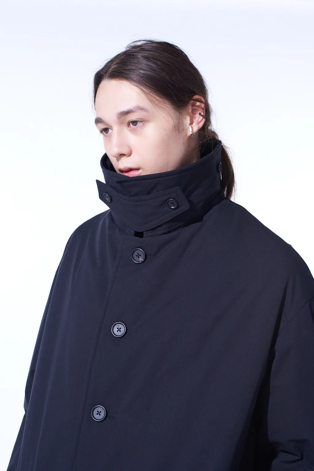 Water-Repellent Stretch Taffeta Puffer Coat