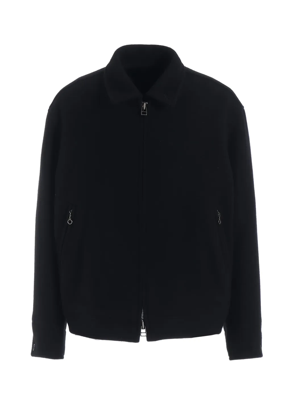 Double-Weave Melton Oversized Zipper Blouson