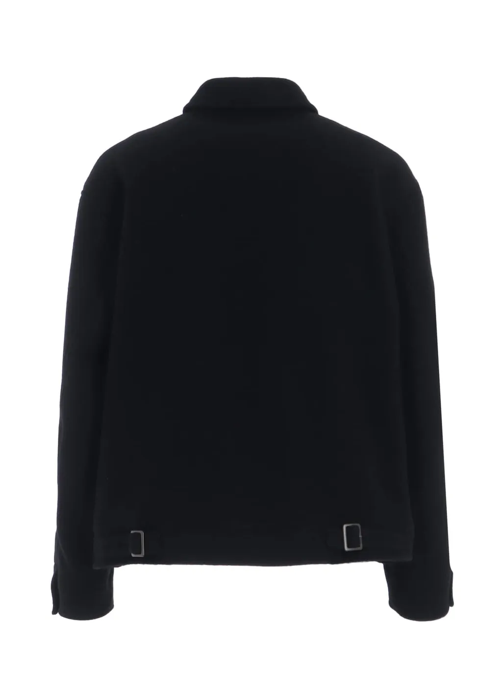 Double-Weave Melton Oversized Zipper Blouson