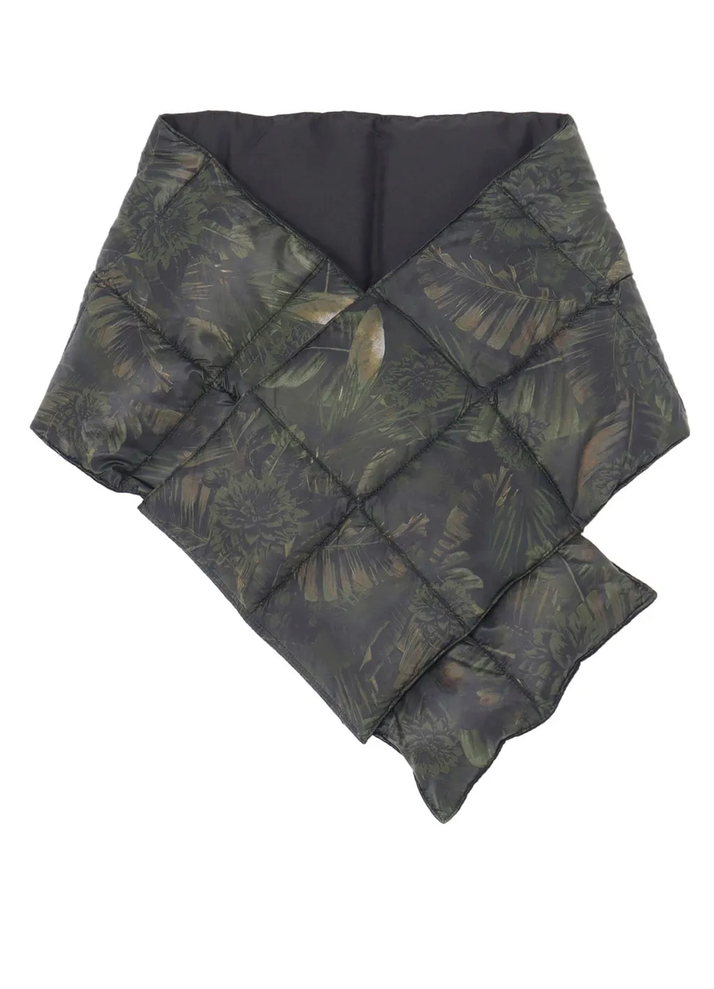 【S'yte X Taion】Dahlia Camouflage Quilted Down Reversible Scarf