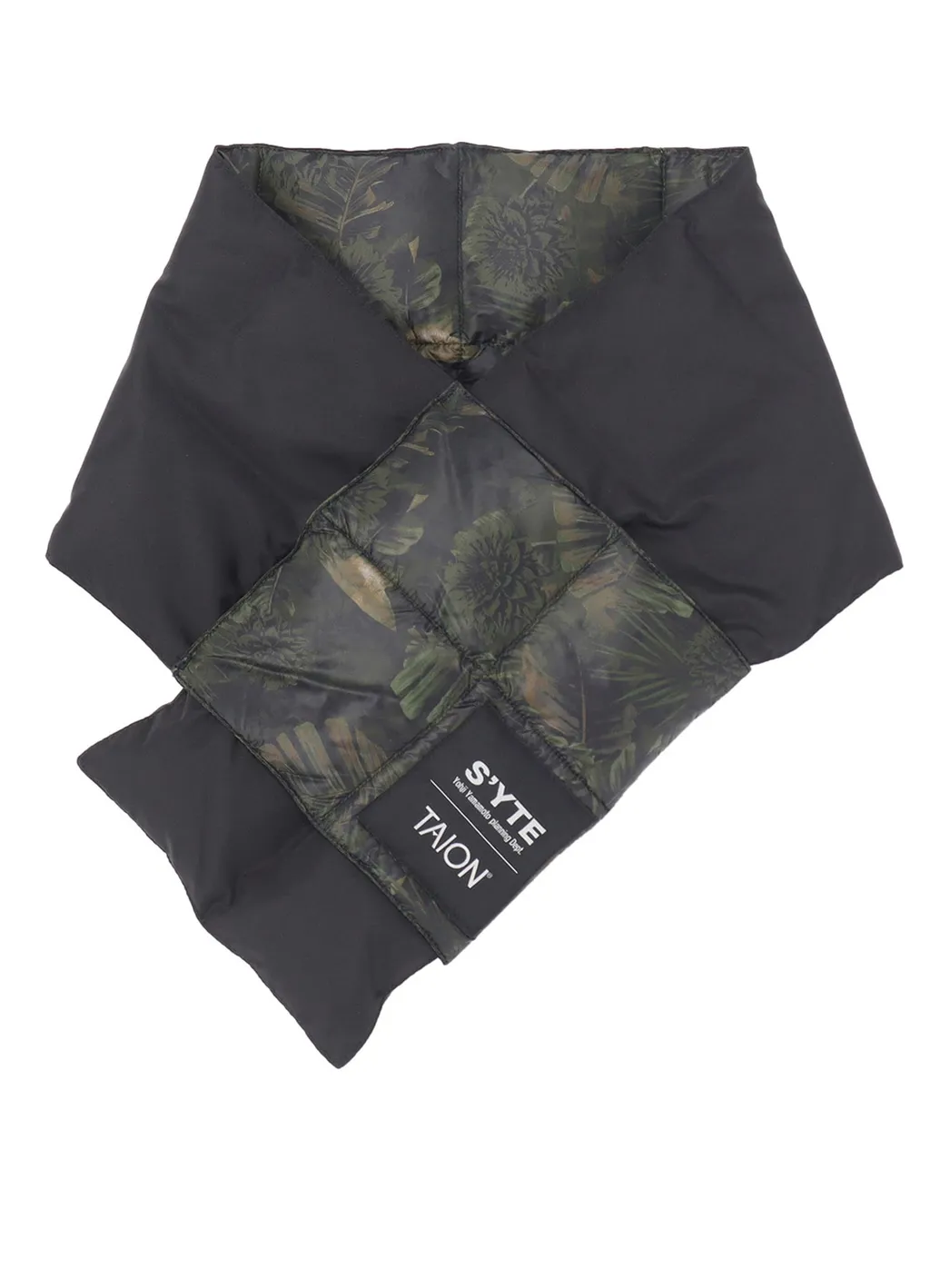 【S'yte X Taion】Dahlia Camouflage Quilted Down Reversible Scarf