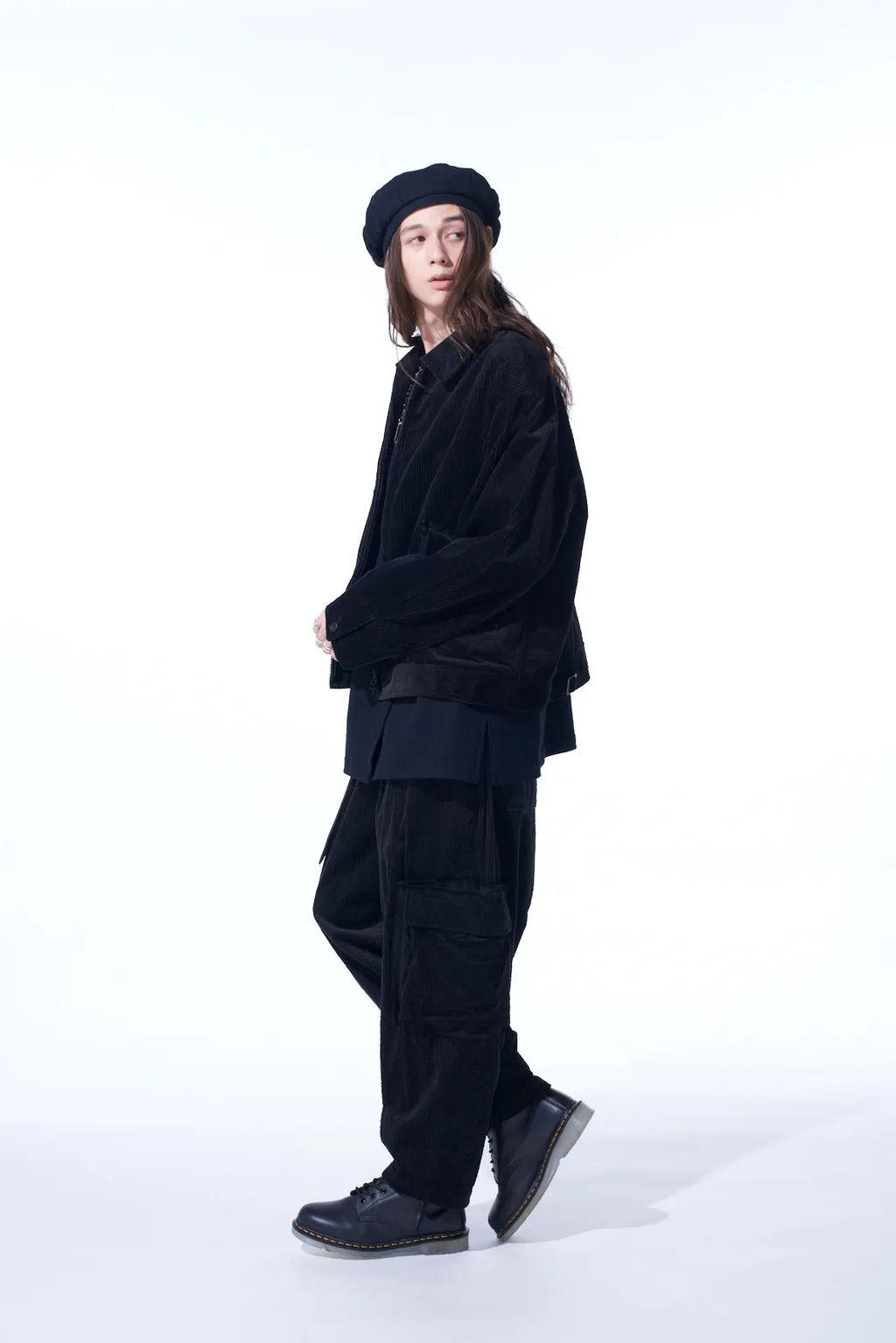 6W Soccer Corduroy Oversized Zipper Blouson