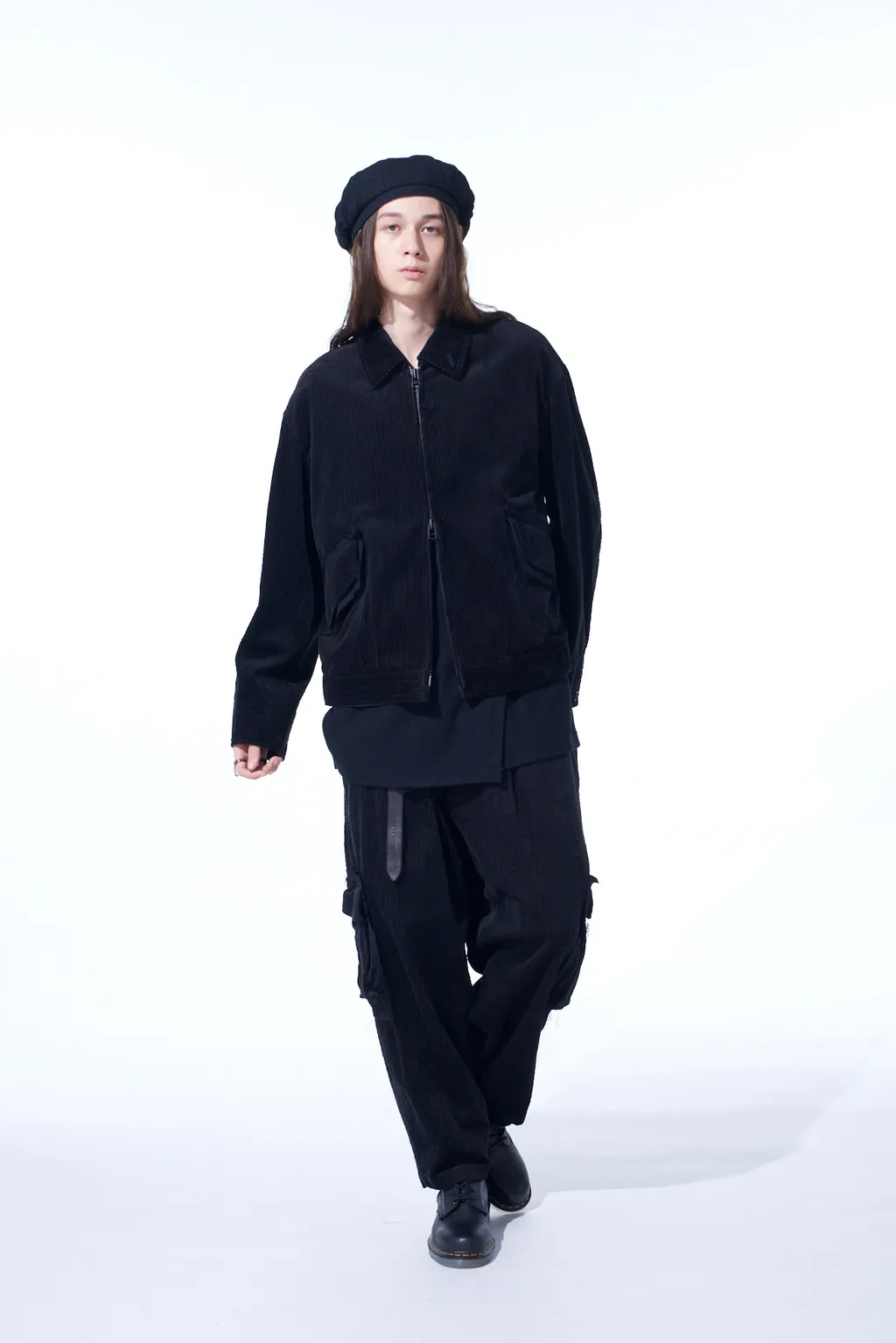 6W Soccer Corduroy Oversized Zipper Blouson