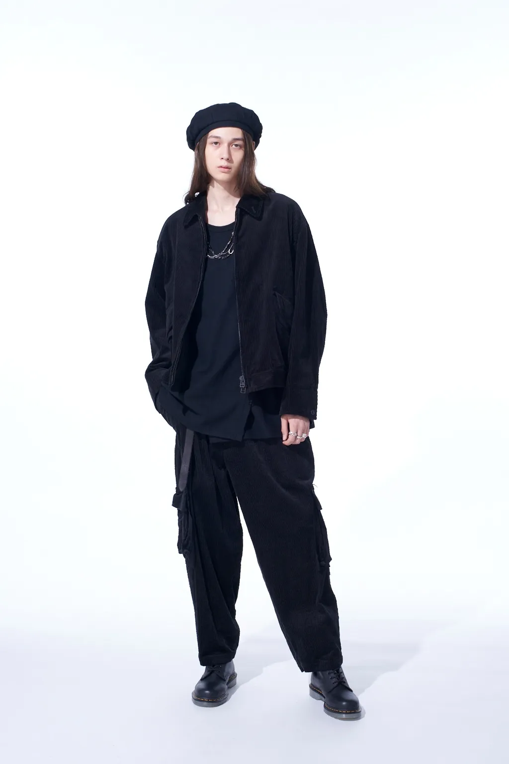 6W Soccer Corduroy Oversized Zipper Blouson