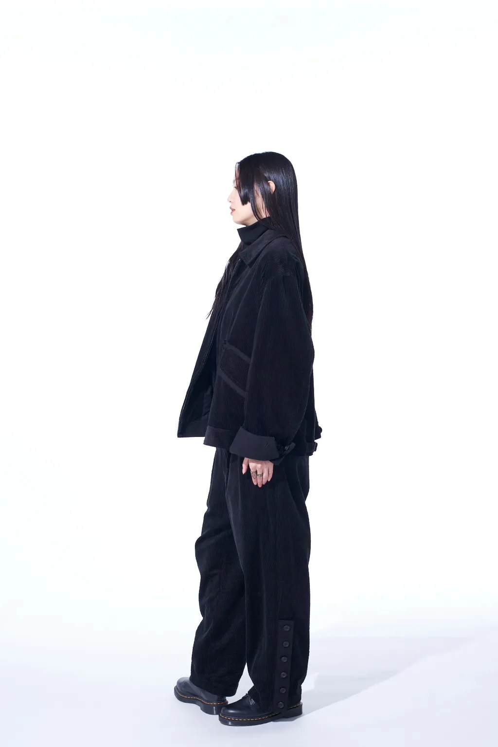 6W Soccer Corduroy Oversized Zipper Blouson
