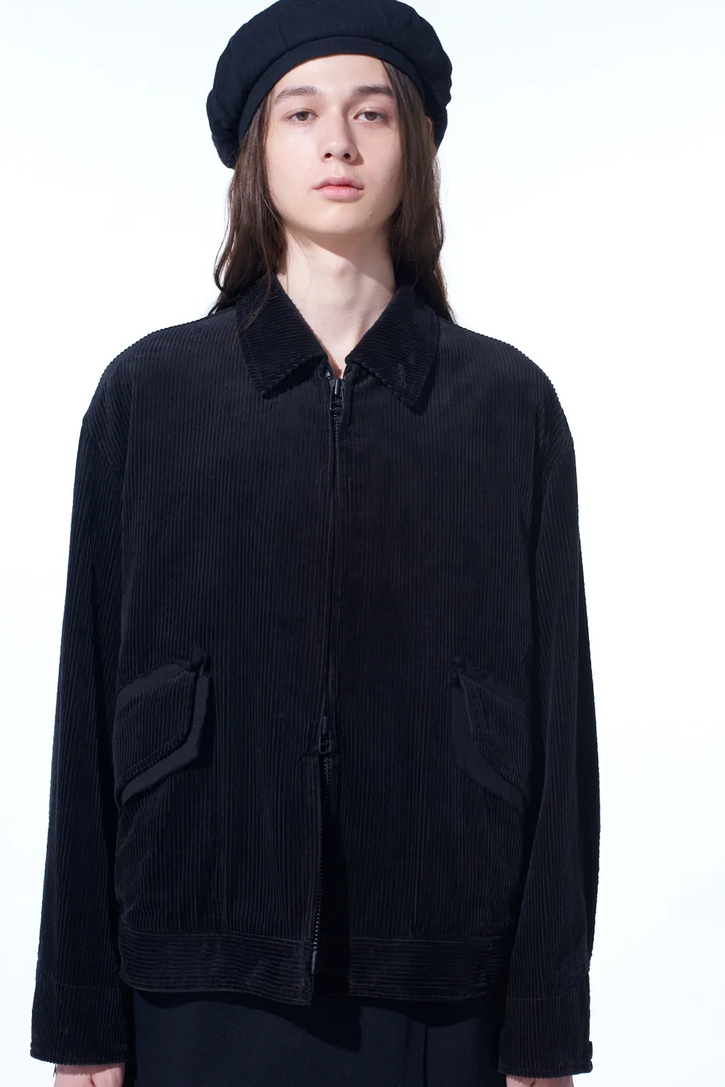 6W Soccer Corduroy Oversized Zipper Blouson