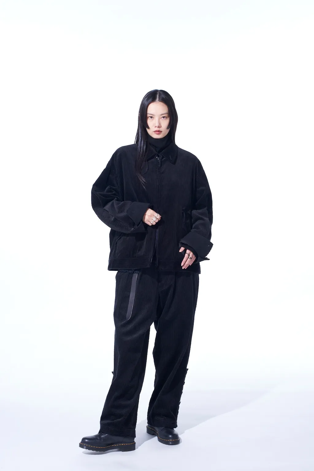 6W Soccer Corduroy Oversized Zipper Blouson