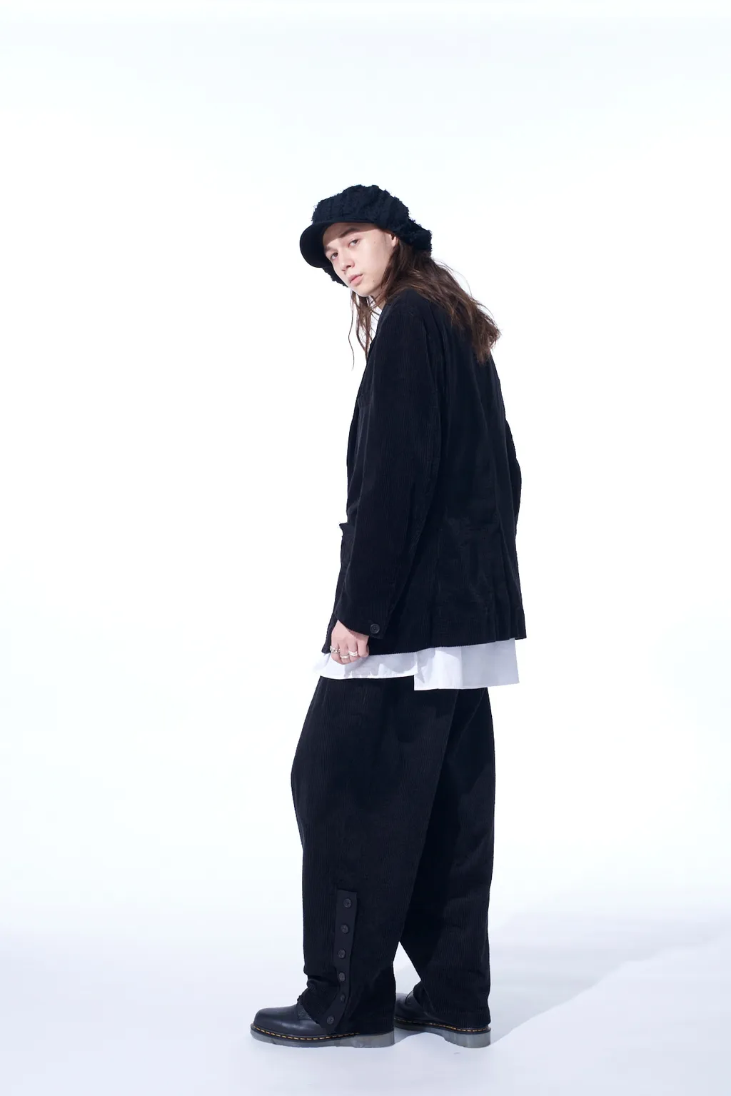 6W Soccer Corduroy Oversize Notched Lapel Jacket