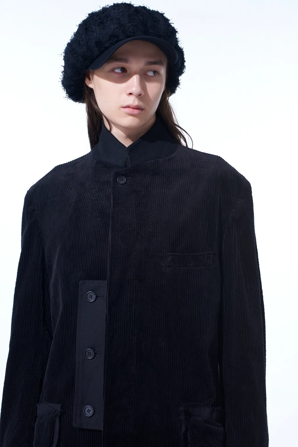 6W Soccer Corduroy Oversize Notched Lapel Jacket