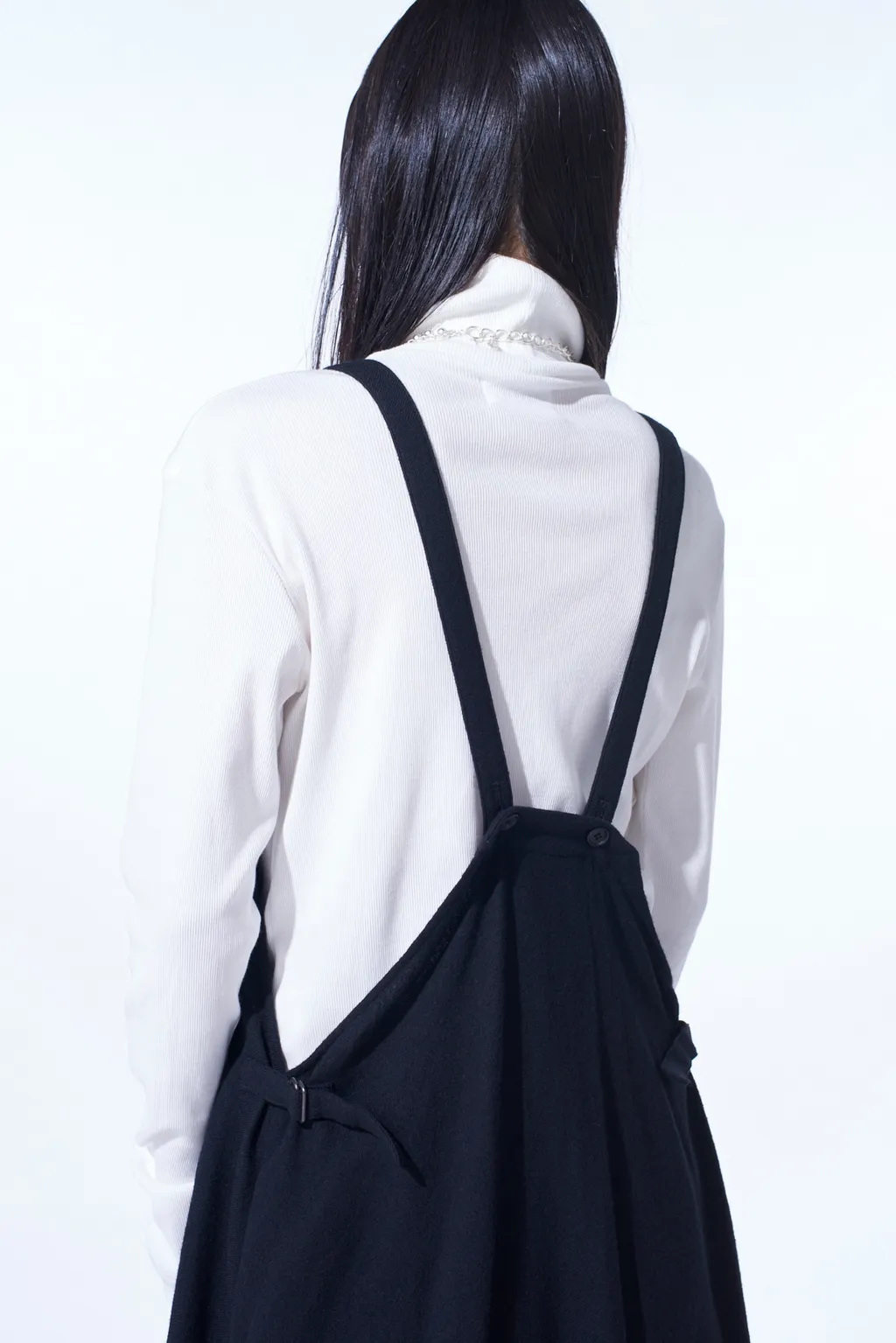 Wool Viyella Pleated Shoulder Strap Dress