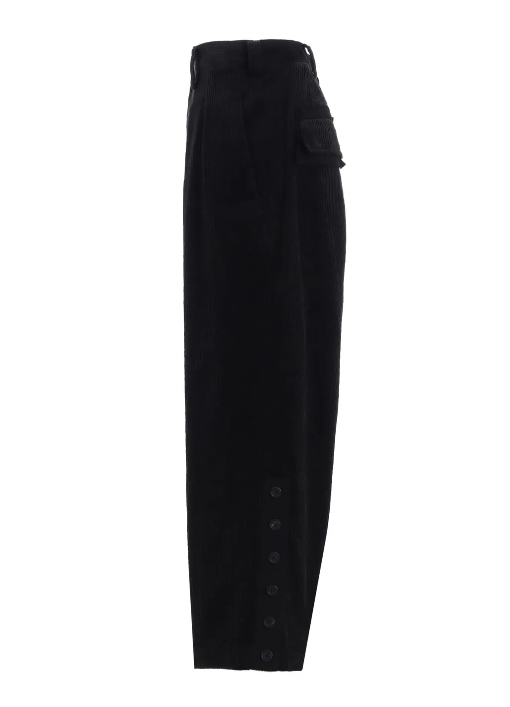 6W Soccer Corduroy Button-Slit Pants