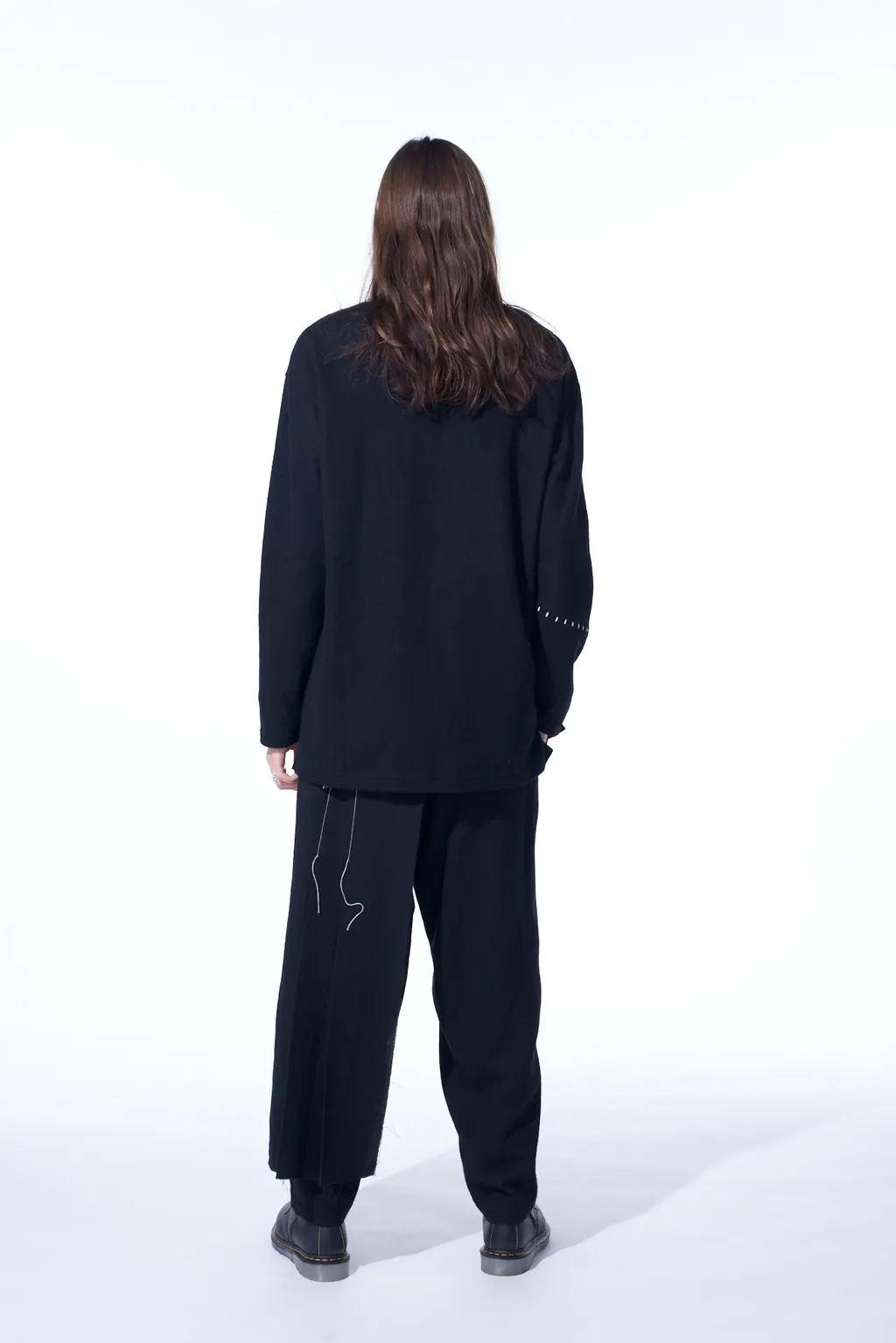 Wool Viyella Pleated Wrap Pants
