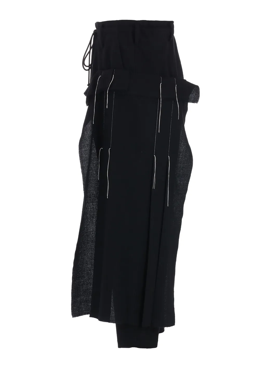Wool Viyella Pleated Wrap Pants