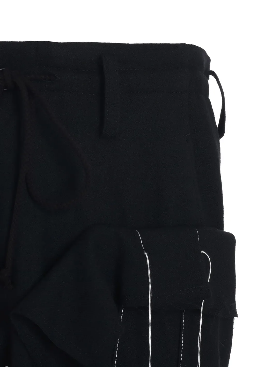 Wool Viyella Pleated Wrap Pants