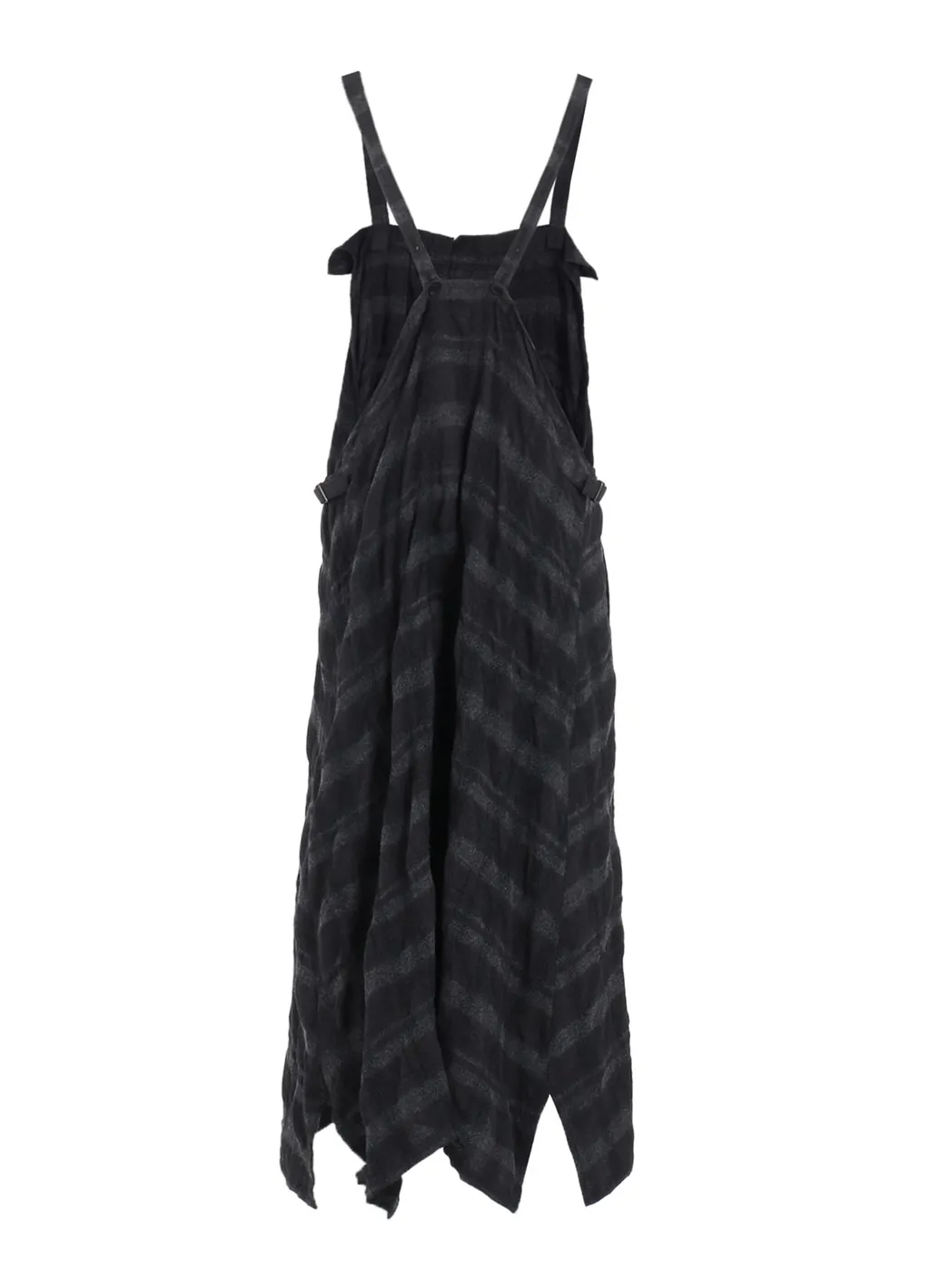 Fulling Finished Shadow Check Pleated Shoulder Strap Dress