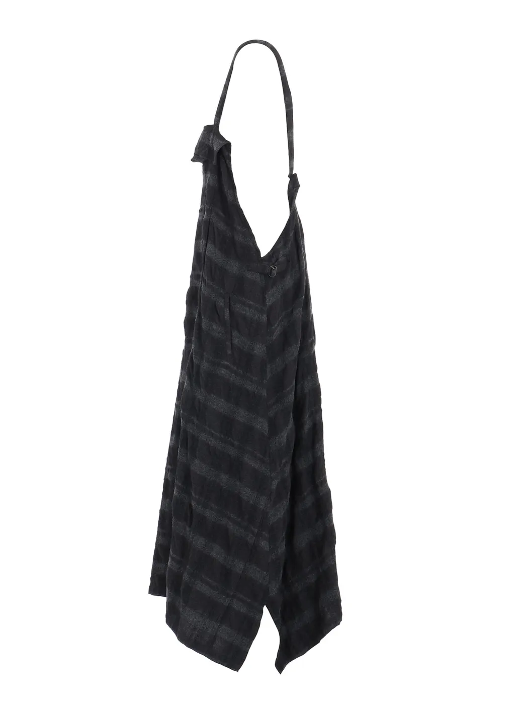 Fulling Finished Shadow Check Pleated Shoulder Strap Dress