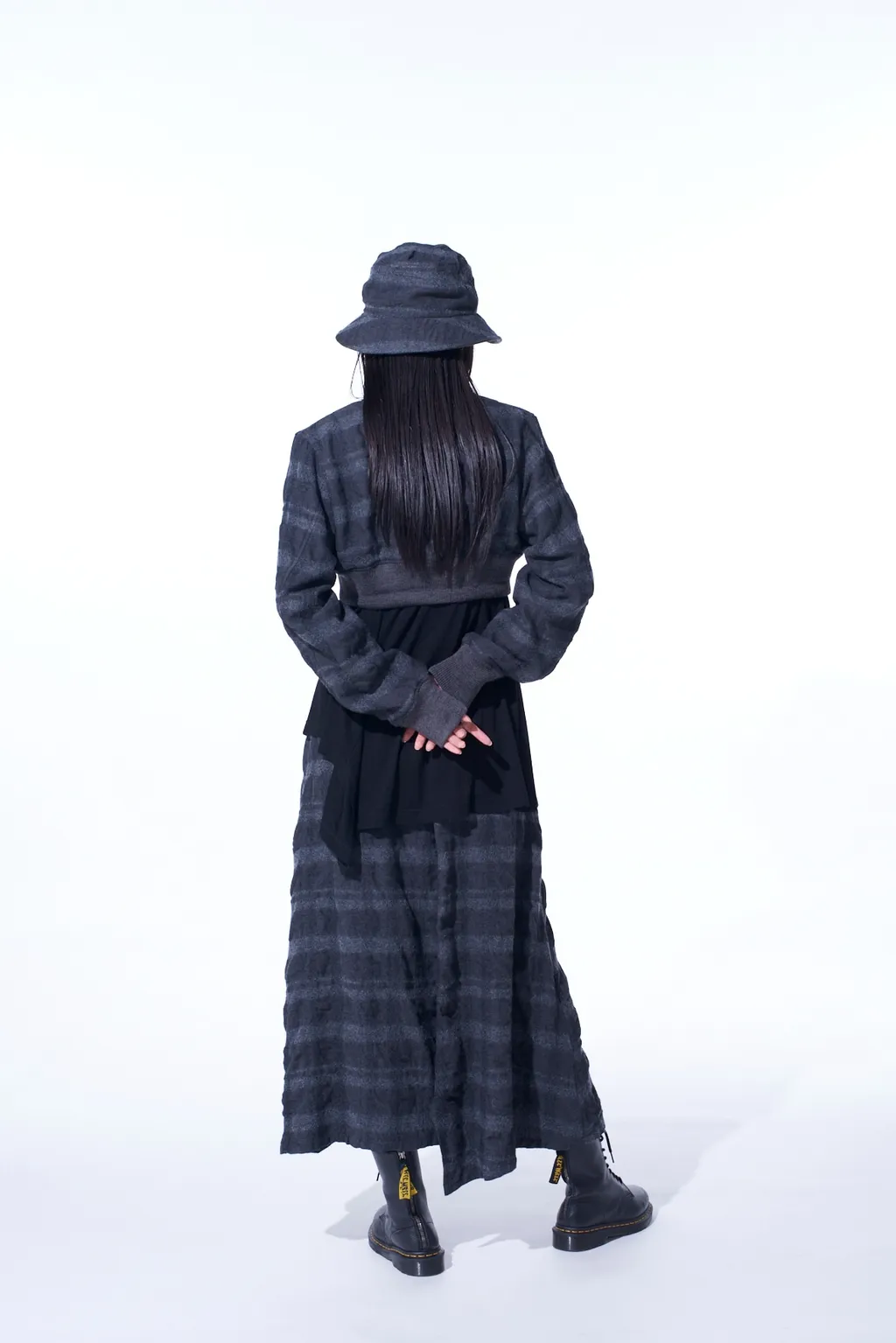 Fulling Finished Shadow Check Cropped Bomber Jacket